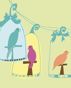 Birds in Birdcages | Children's Illustrators | Children's Books Birdcages