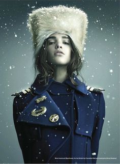 military style Charlotte Cardin, Fashion Fotografie, Baba Jaga, Jamie Chung, Dark Feminine, Russian Fashion, Fur Hat, Olivia Palermo, Feminine Aesthetic