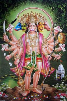 the hindu god is depicted in this painting