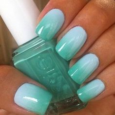 Stunning nail art ideas -- from easy DIY to crazy design ideas -- one week at a time Mint Ideas, Ombre Nail Art Designs, Mint Nails, Unghie Sfumate, Green Nail, Nail Art Ombre, Ideas Nails, Nail Nail, Fancy Nails