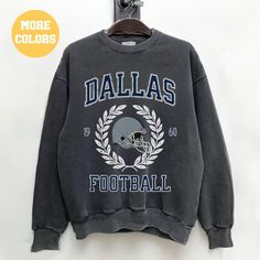 Perfect sweatshirt for Dallas Cowboy football fans this season! Ideal for any situation, a unisex heavy blend crewneck sweatshirt is pure comfort. These garments are made from polyester and cotton. This combination helps designs come out looking fresh and beautiful. The collar is ribbed knit, so it retains its shape even after washing. There are no itchy side seams on these sweaters.  .: 50% cotton, 50% polyester .: Medium-heavy fabric (8.0 oz/yd² (271.25 g/m .: Loose fit .: Sewn-in label .: Run Pre-shrunk Crew Neck Sweatshirt For School Spirit, College Football Season Fan Apparel Sweatshirt, College Team Logo Hoodie With Crew Neck, College Football Season Sweatshirt With Team Name, College Hoodie With Team Logo, College Crew Neck Hoodie With Team Logo, College Crew Neck Sweatshirt With Team Logo, Black Crew Neck Sweatshirt For Football Season, Game Day Crew Neck Sweatshirt