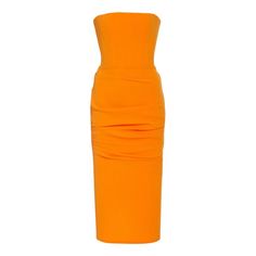 Alex Perry's 'Mena' Midi Dress Is Crafted From Stretch Crepe. This Strapless Dress Has A Bustier Bodice, Gathered Front And Silver-Tone Zip Detail Through The Back. Style Its Vibrant Hue With Sandals And A Micro Purse For An Evening With Friends. Brand New, Sold Out Alex Perry Mena Midi Dress. Uk Size 8. Us Size 4. Orange Ruched Strapless Dress, Orange Strapless Ruched Dress, Chic Orange Evening Bodycon Dress, Chic Orange Bodycon Evening Dress, Chic Orange Dresses For Gala, Chic Orange Dress For Gala, Chic Orange Gala Dresses, Orange Fitted Strapless Dress, Orange Sleeveless Bodycon Dress For Evening