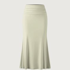 Embrace Effortless Style And Comfort With This Chic And Double Lined Non-See Through Skirt, That Will Elevate Your Everyday Outfits With Ease. Slim Fit, With Flared Hem Easy Pull-On Style Elastic Waistband Ruched Side Waist Mermaid Flare Double Lined, Non-See Through. 66% Viscose 28% Nylon 6% Spandex Waist-length Fitted Skirt Solid Color, Casual Fitted Ruched Maxi Skirt, Stretch Ruched Skirt In Solid Color, Ruched Stretch Solid Color Skirt, Solid Stretch Ruched Skirt, Stretch Solid Color Ruched Skirt, Mermaid Maxi Skirt, Blue Skater Skirt, Maxi Pencil Skirt