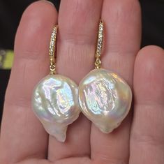 Brand New Freshwater, Baroque, Pearl Earrings. High-Quality 14k Yellow Gold Plating, Waterproof, Rustproof. Great For Sensitive Ears. Will Last Forever. High Quality, Pearl Earrings, Gold Plate, Plating, Yellow Gold, Jewelry Earrings, Women Jewelry, Yellow, Gold