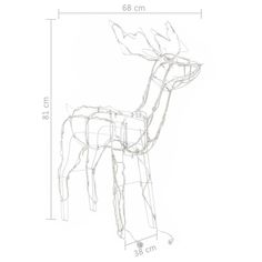 a drawing of a reindeer made out of wire on a white background with the measurements for it