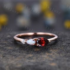 a close up of a ring on a rock