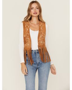 Embroidered Sleeveless Vest For Fall, Sleeveless Embroidered Vest For Fall, Fitted Floral Embroidered Vest For Fall, Fitted Fringe Vest, Womens Western Tops, Womens Ariat Boots, Corral Boots Womens, Dan Post Boots Woman, Justin Boots Men