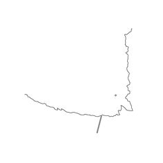 a black and white map of the state of mississippi