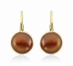 "You will love this great pair of hand crafted freshwater cultured chocolate pearl earrings set in your choice of 14K yellow gold or 14K white gold. Earrings are constructed using secure leverback settings. The hand selected and set pearls are a rich, chocolate brown color, highlighted with many undertones. Absolutely 100% 14K gold top quality settings and genuine pearls. A fabulous, classic combination that is sure to please. A FREE Gift Box is included with your purchase. We also offer these e Classic Brown Jewelry With Matching Earrings, Brown Pearl Drop Earrings For Gift, Brown Pearl Drop Earrings As Gift, Elegant Brown Jewelry With Polished Finish, Elegant Brown Earrings For Anniversary, Elegant 14k Brown Gold Jewelry, Elegant Brown Polished Jewelry, Classic Brown Round Earrings, Elegant Brown Hypoallergenic Earrings