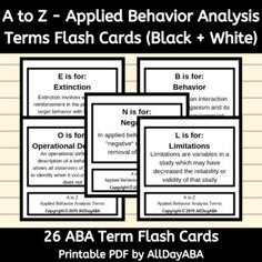 four flash cards with instructions to help students learn how to write and use them in the classroom