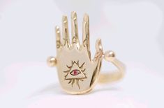 Palmistry Ring The Eye Of Providence, Sofia Zakia, Palmistry Hand, The Met Museum, Planetary Symbols, Tahitian Pearl Bracelet, Dramatic Earrings, Witch Rings, Eye Of Providence