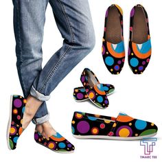 Circles Women's Casual Shoes - Amaze Style™- Pharmacy Technician, Women's Casual Shoes, Men's Casual Shoes, Walking Shoes Women, Canvas Shoes Women, Soft Textiles, Dinosaur Print, Floral Patterns, Casual Shoes Women