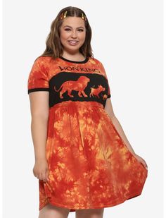 Plus Size Disney, Disney The Lion King, Her Universe, Orange Tie, Disney Lion King, The Lion King, Tie Dye Patterns, Women Outfits, Dress Plus Size