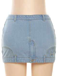 The Rachelle Denim Mini Skirt is the perfect addition to any woman's wardrobe. With a flattering fit and classic denim look, it is perfect for casual or dressy occasions. It has a slightly-stretchy waistband for a comfortable fit that will last throughout the day. Material: Cotton, Polyester Fabric Type: Denim Elasticity: Non Stretch Length: Above Knee, Mini Decoration: Zipper SIZE S:waist:70cm,hip:88cm,length:33cm M:waist:74cm,hip:92cm,length:34.5cm L:waist:78cm,hip:96cm,length:36cm Note: 1 inc Mini Denim Skirt, Cotton Polyester Fabric, It Girl, Women's Wardrobe, Denim Mini, Denim Mini Skirt, Above Knee, Denim Skirt, Mini Skirt