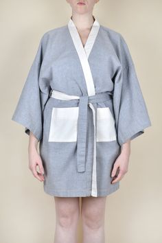 That's A Wrap robe sewing pattern by Forest and Thread Cotton Robe With Kimono Sleeves For Relaxation, Spring Cotton Kimono For Meditation, Robe Sewing Pattern, Handloom Fabric, Blind Stitch, Level Design, Pattern Drafting, Pocket Pattern, French Seam