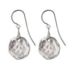 PRICES MAY VARY. Silver Tone Small Hammered Disc Dangling Earrings Handcrafted in the USA by Silver Forest, located in Vermont Made with Sterling Silver Earwires Earrings measure 1" (25mm) x 1/2" (12mm) Silver Forest gift box with non-tarnish white cotton The Spirit collection of earrings are made in the USA by Silver Forest and offer the same high quality and craftsmanship as the main Silver Forest Brand. It features a balanced blend of looks including classic and motif studs, elegant and playf Affordable Handmade Sterling Silver Teardrop Earrings, White Hammered Sterling Silver Earrings, Artisan Teardrop Nickel-free Earrings, Artisan Sterling Silver Nickel-free Teardrop Earrings, Forest Gift, Artisan Sterling Silver Nickel-free Chandelier Earrings, French Wire, Semiprecious Stones, Precious Stones