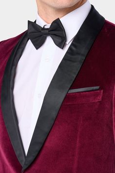 Keep it rich with our deep crimson, velvet suit jacket. Its bold hue is perfect for a style that is both confident and grand. Tailored with our fine cotton blend, this stylish yet comfortable jacket comes in a classic or slim fit of your choice. Shawl Lapel Tuxedo, Crimson Velvet, Velvet Suit Jacket, Shawl Collar Tuxedo, Velvet Shawl, Velvet Suit, Burgundy Velvet, Tuxedo Jacket, Velvet Pants