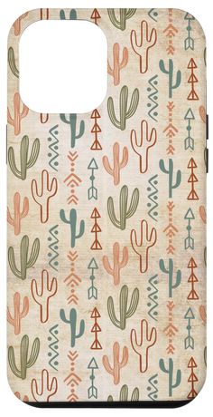 a phone case with cactus designs on it