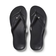 Arch Support Flip Flops - Crystal - Black Comfortable Flip Flops With Arch Support For Everyday, Comfortable Everyday Flip Flops With Arch Support, Comfortable Cushioned Flip Flops For Everyday, Black Beach Slippers With Arch Support, Adjustable Flip Flops With Arch Support For Everyday, Black Lightweight Round Toe Flip Flops, Black Adjustable Lightweight Flip Flops, Comfortable Adjustable Slip-resistant Flip Flops, Black Open Toe Flip Flops For Everyday