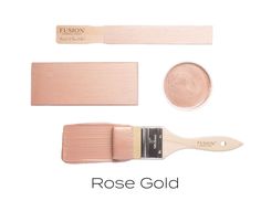 the rose gold paint is being used to make it look like it has been painted