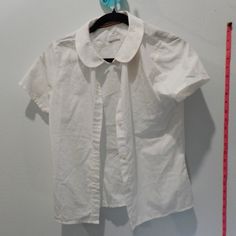 French Toast Teens Short Sleeve Collared White Button Down Shirt, Nwt Girls 14 Lightly Used Questions? Leave A Comment Below! Collared Shirt For School In Summer, Collared Summer Shirt For School, Fitted White Short Sleeve Shirt With Buttons, White Fitted Short Sleeve Shirt With Buttons, Classic Plain Cotton Blouse, Classic Short Sleeve School Tops, Short Sleeve Cotton Top For School Uniform, Cotton Short Sleeve School Uniform Top, Fitted Collared School Uniform Tops