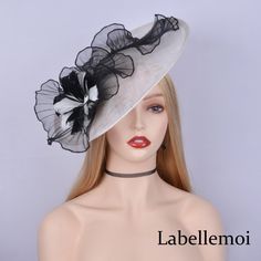 Base diameter: about 32cm 1.3 cm satin headband at the back to attach on head Ideal for races/church/wedding/party It is handmade product and every hat is well inspected before shipment,no return accepted.But please do contact us if you have any problems on your order.Thanks for your supports. Church Lady Hats, White Fascinator, Hat Tea Party, Tea Hats, Blue Fascinator, Sinamay Fascinator, Derby Fascinator, Couture Hats, Ascot Hats