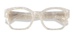 White square eyeglasses available in variety of colors to match any outfit. These stylish full-rim, large sized acetate eyeglasses include free single-vision prescription lenses, a case and a cleaning cloth. White Frame Glasses, White Glasses, Square Eyeglasses, Glasses For Women, Square Glasses, White Square, White Texture, Prescription Eyeglasses, Find Your Style