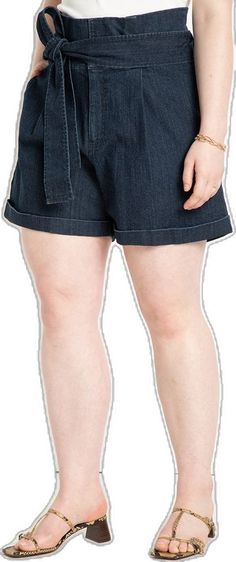 Casual High-waist Bottoms With Belted Cuffs, Casual High Waist Bottoms With Belted Cuffs, Casual Fitted Belted Shorts, Casual Paperbag Waist Belted Bottoms, Casual Belted Paperbag Waist Bottoms, Casual Belted Bottoms With Paperbag Waist, Casual Short Belted Bottoms, Casual Cotton Belted Bottoms, Casual Spring Bottoms With Belted Cuffs