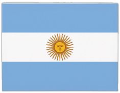 the flag of argentina is shown in blue and white