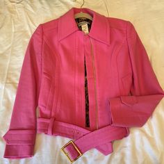 Perfect Used Condition This Jacket Was Worn One Day. Comes With A Matching Pink Belt. Color Is Pink But Not An Obnoxious Pink Which I Love! The Leopard Print Lining Adds Such A Fashionable Twist, I Love How D&G Does That! Designer Pink Winter Blazer, Designer Spring Blazer, Designer Long Sleeve Pink Blazer, Designer Pink Formal Outerwear, Designer Formal Pink Outerwear, Designer Fitted Blazer For Spring, Designer Tailored Spring Outerwear, Designer Fitted Pink Outerwear, Chic Fitted Pink Outerwear