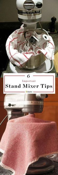 an image of a stand mixer on top of a table with the words stand mixer tips