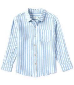 From Class Club, this shirt features:Allover stripe printPoint collarLong sleevesButton front closureLinenMachine wash/tumble dryImported. Conservative Outfits, All American Boy, Boys Shirt, Stripe Shirt, Sport Shirt, Strong Colors, Striped Linen, Dillard's, Boys Shirts