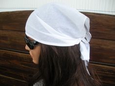 "NEW - Summer Fashion Headband Headscarf Bandana Headband. White bandana headscarf headband - Women's headband - Summer fashion headscarf bandana. Material: White bandana - 100 % cotton Women / Teen size One size Size: Approximate - 60 \" inches long including straps Approximate - 15 \" inches height Care instructions: Hand wash only. Hang to dry. Air dry only." Cheap White Cotton Headband, Adjustable Summer Headband, Adjustable Solid Color Summer Headband, White Cotton Headscarf, One Size Fits Most, White Cotton Headscarf, White Cotton Headscarf One Size, Adjustable Solid Casual Bandana, Casual Adjustable Solid Bandana, Casual Adjustable Solid Color Bandana