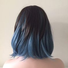 Short Blue Highlighted Hair, Peekaboo Colored Hair, Blue Gradient Hair, Novel Plotting, Color Trends 2023, Hair Monster, Blue Hair Highlights, Hidden Hair Color, Short Hair Blue