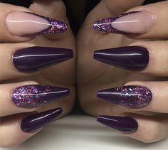 Plum Purple Nails, Dark Plum Nails, Ocean Nail Ideas, Ocean Nail, Ocean Nails, Dark Purple Nails, Plum Nails, Nails Health