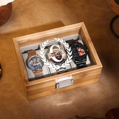 Personalized Wooden Watch Box,Engraved Initial Watch Storage Case,Watch Organizer,Custom Gift for Men,Anniversary Gift for Him,Best Man Gift Enhance your watch collection and display your timepiece in style with our personalized wooden men's watch box. This carefully crafted watch storage solution combines functionality with elegance, making it an ideal gift for special occasions. Designed to hold 2 watches, this watch box ensures that they are safe and secure. With customization options, you ca Father's Day Gift Brown Watch Accessories, Engraved Rectangular Watches For Gift, Engraved Rectangular Watch For Gift, Engraved Rectangular Watch As Gift, Engraved Rectangular Watches As Gifts, Rectangular Engraved Watches For Gifts, Father's Day Gift Rectangular Watch Accessories, Father's Day Gift Watch Accessories, Wooden Watch Box