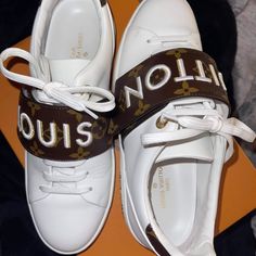 Gently Used Wore Them 3-4 Times Shoes Louis Vuitton, Louis Vuitton Sneakers, Louis Vuitton Shoes, Womens Shoes Sneakers, Shoes Sneakers, Color White, Louis Vuitton, Women Shoes, Sneakers