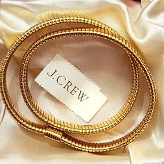 J. Crew Bracelet Wrap Stretchy Omega Gold Tone 10mm Bracelet J Crew, Gold Bracelet, Gold Tones, Women Accessories, Bracelet, Gold, Women Shopping, Color