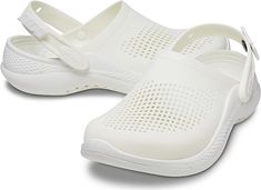 Whether you love them, hate them, or love to hate them, Crocs are super comfortable and convenient. Right now this deal is crazy, so if you're looking for a deal I reccomend this one. Crocs Literide 360, White Crocs, Clog Shoes, Clogs Shoes, Mule Clogs, Shoe Collection, Wedding Sneaker, Heeled Mules