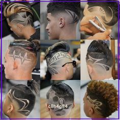 Barber Haircut Designs, Hair Fade Designs, Cool Hair Designs For Men, Barber Hair Designs, Designs In Hair For Boys, Men’s Hair Designs, Haircut Designs For Boys, Boy Hair Designs, Mens Hair Designs