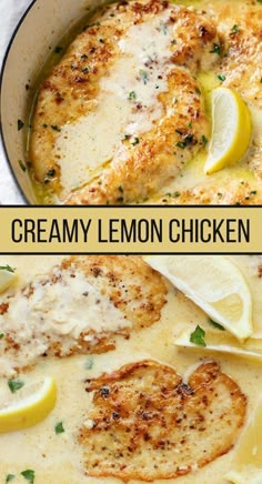 creamy lemon chicken is an easy and delicious dinner