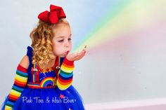 How adorable is this dress! Who doesnt remember Rainbow Brite! She was a personal fave of mine,so i really enjoyed coming up with this design! Your little one,will be sure to grab attention is this dress!! This dress is designed with yards and yards of high quality tulle ,and all the details to resemble rainbow brite! The accessories are not included, but may be purchased from my shop! Leg warmers,arm warmers and bow are not included but can be purchased from the option menu Cute Tulle Costume Dresses, Rainbow Playful Tutu Dress For Dress-up, Playful Rainbow Tutu Dress For Dress-up, Whimsical Rainbow Dress For Dress-up, Fitted Rainbow Dresses In Playful Style, Fitted Playful Rainbow Dress, Playful Fitted Rainbow Dress, Whimsical Rainbow Tutu Dress For Dress-up, Rainbow Brite Costume