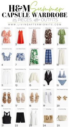 25 Pieces Affordable H&M Summer Capsule Wardrobe | Affordable H&M Summer Capsule Wardrobe | 25 Pieces, 48+ Outfits | How to Build a Capsule Wardrobe | H&M Summer Clothes | Outfit Inspiration | Summer Fashion | 48 Warm Weather Outfit Ideas | Summer Vacation Packing Guide | Summer Outfits 2024 | Capsule Wardrobe 2024 | Chic Dress to Impress | Tropical Dress to Impress | NYC Outfits Summer Dramatic Summer Outfit, Island Capsule Wardrobe, Tropical Capsule Wardrobe, Outfit Ideas Summer Vacation, Vacation Capsule Wardrobe, Summer Vacation Packing, Nyc Outfits Summer, Cruise Wardrobe, Long Linen Shirt