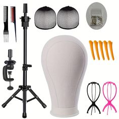 22 Inch Wig Head/ Stand Tripod with Head CanvasMannequin Head for WigsManikin Head Block SetMaking Display with Wig caps70 T C Pins Set2 Combs2 Wig StandMni Tripod5 Hair Clips 22 Inch Wig, Wig Head Stand, Wig Head, Head Stand, Wig Stand, Wig Caps, Mannequin Heads, Wig Accessories, Online Accessories