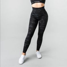 Iso Do Not Buy! Alphalete Camo Surface Pocket Leggings Size Medium! I’m Wanted To Trade My Aero Leggings For Them Pocket Leggings, Colorful Leggings, Black Gray, Pant Jumpsuit, Camo, Black And Grey, Pants For Women, Size Medium, Leggings