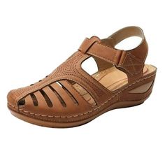 Soft Leather Closed Toe Vintage Anti-Slip Sandals for Women High-quality Feature: Rubber sole Material: Leather sandals, soft insole and non-slip rubber outsole women dressy sandals, comfortable to wear Style: Summer casual sandals, beach leather bohemian platform Shoes sandals for women, pair with dress, shorts any kinds of clothes Occasion: Summer beach sandals great for working, beach, shopping, vacation, driving, dating, and so on Comfortable leather sandals for women Closure Type : Hook & L Cheap Trendy Sandals With Rubber Sole, Cheap Casual Sandals With Woven Sole, Cheap Casual Sandals With Soft Sole, Cheap Comfortable Sandals With Round Toe, Cheap Casual Sandals By Forever 21, Cheap Casual Sandals With Thick Bottom, Casual Cheap Footbed Sandals, Cheap Brown Round Toe Sandals, Cheap Brown Sandals With Leather Footbed