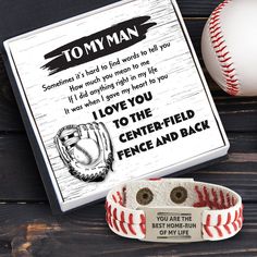 Baseball Bracelet - Baseball - To My Man - I Gave My Heart To You - Gbzj26005 Baseball Bracelets For Men, Best Gifts For Baseball Boyfriend, Baseball Bracelets For Guys, To My Man, Baseball Bracelet, Gifts For Baseball Lovers, Gift For Your Boyfriend, Senior Night Gifts, Diy Gifts For Him