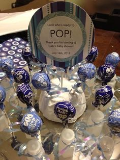 a bunch of lollipops sitting on top of a table