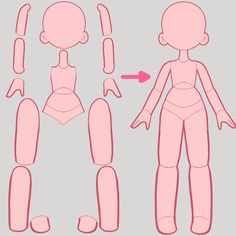 an animation character is shown in pink