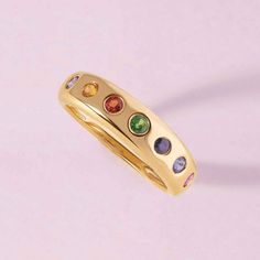 Rainbow Multi-stone 14k Gold Jewelry, Rainbow 14k Gold Stackable Jewelry, 14k Gold Rainbow Multi-stone Jewelry, 14k Gold Multi-stone Rainbow Jewelry, Rainbow Multi-stone Rings In 14k Gold, 14k Gold Rainbow Multi-stone Rings, 14k Gold Rainbow Jewelry, 14k Gold Rainbow Rings With Multi-stone, Rainbow Colored Round 14k Gold Jewelry